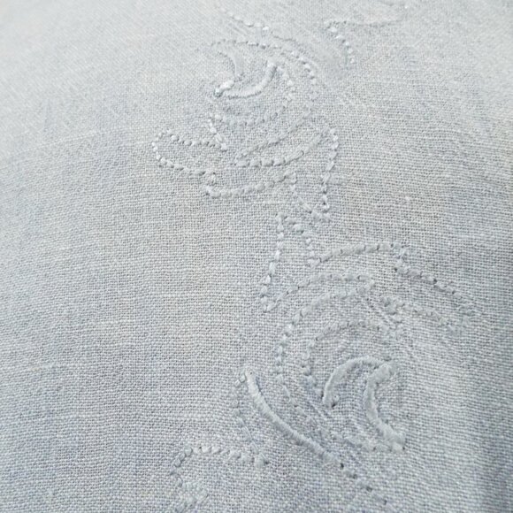 Banana Republic Men's Short Sleeve Linen Embroidered Light Blue Button-Down XL - Picture 10 of 10